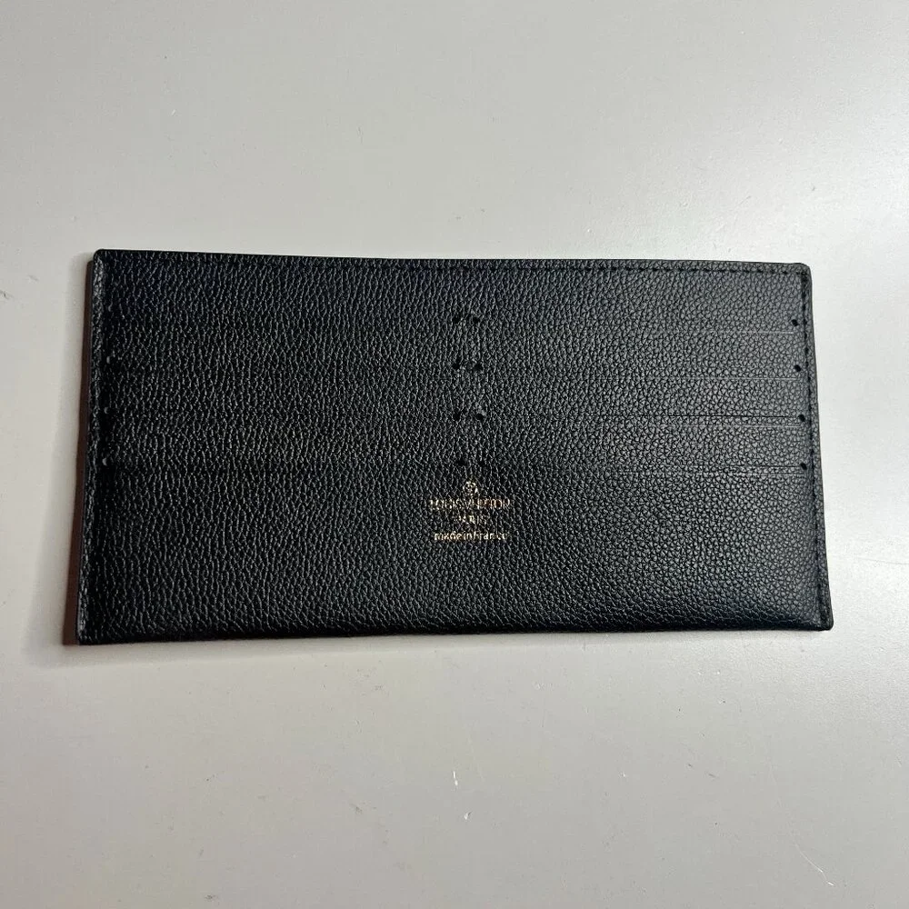 Louis Vuitton Black Empreinte Card Holder Used‎ AS-IS Damaged Made in France